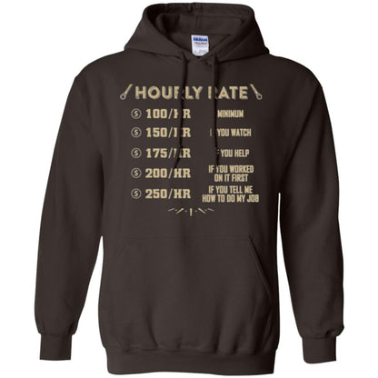 Mechanic T-shirt Mechanic Hourly Rate Dark Chocolate