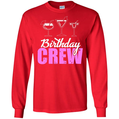 Birthday Crew Funny Girls Birthday Squad T-shirt Red