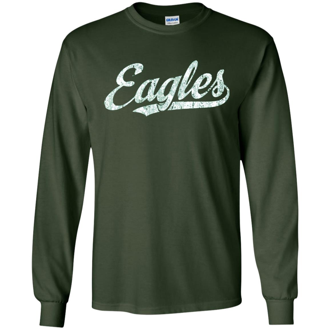 Eagles Mascot T-shirt Vintage Sports Name Forest Green