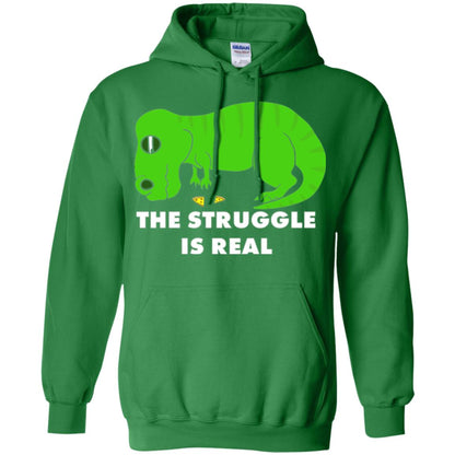 Funny Dinosaus T-shirt The Struggle Is Real Irish Green