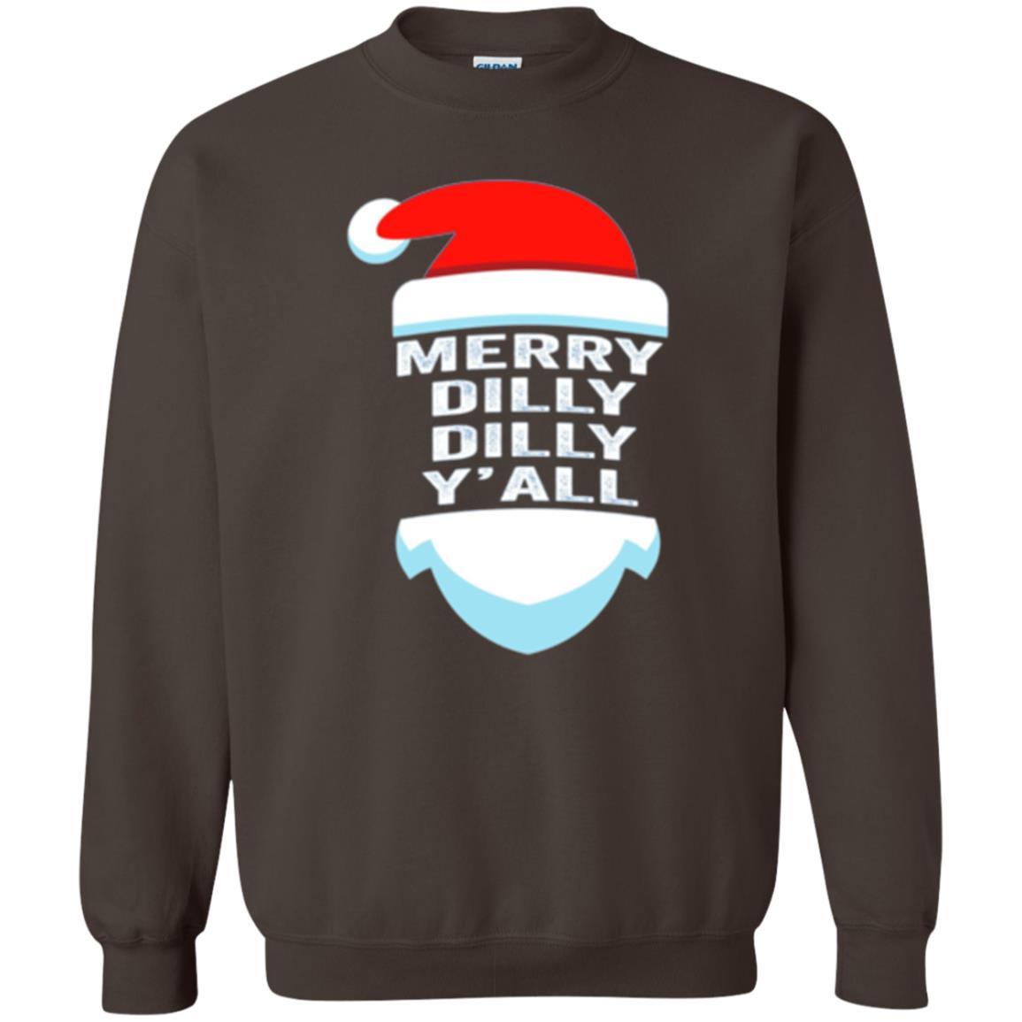 Christmas T-shirt Dilly Dilly Y_all Santa Claus Dark Chocolate