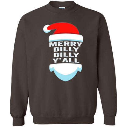 Christmas T-shirt Dilly Dilly Y_all Santa Claus Dark Chocolate