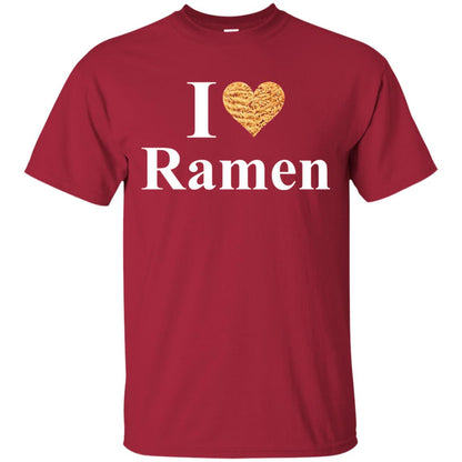 I Love Ramen Heart Ramen T-shirt Cardinal