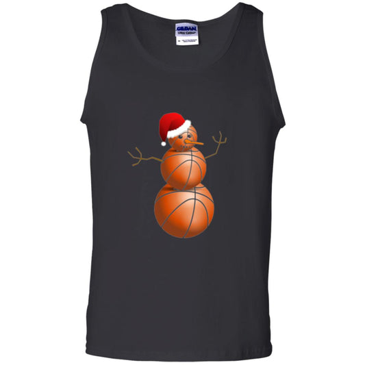 Christmas T-shirt Basketball Snowman Black