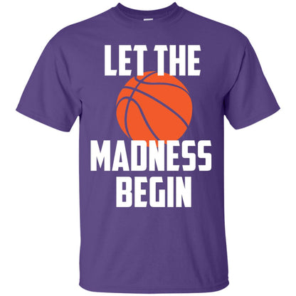 Let The Madness Begin Basketball Player Shirt Purple