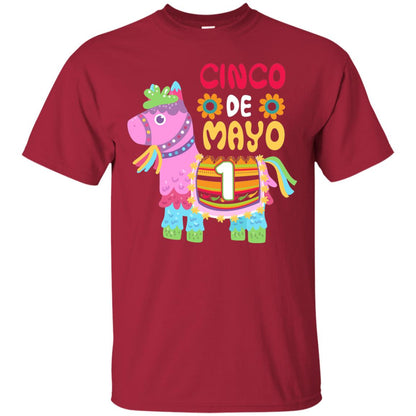 Cinco De Mayo Pinata Jockeys Horse Race 1st Birthday T-shirt Cardinal