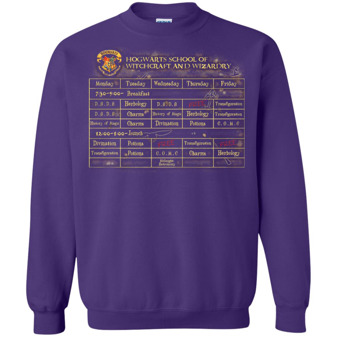 Harry's Schedule Harry Potter Shirt Purple