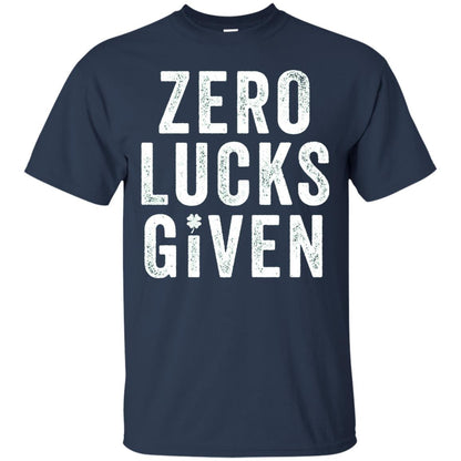 Grunge Zero Lucks Given St. Paddy_s Day T-shirt Navy