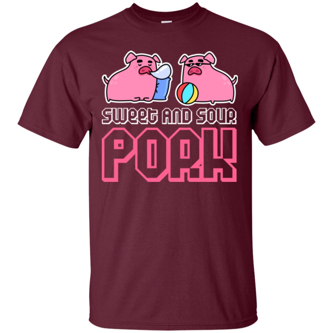 Food Lover T-shirt Sweet And Sour Pork Maroon