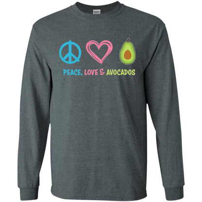 Peace Love And Avocados Dark Heather