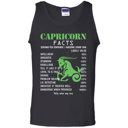 Capricorn Facts 1 Awesome Zodiac Sign Gift Shirt For Capricorn Horoscope Black