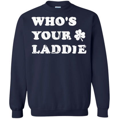 Whos Your Laddie Cute Shamrock T-shirt Navy