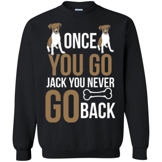 Russell Terrier T-shirt Once You Go Jack You Never Go Back Black