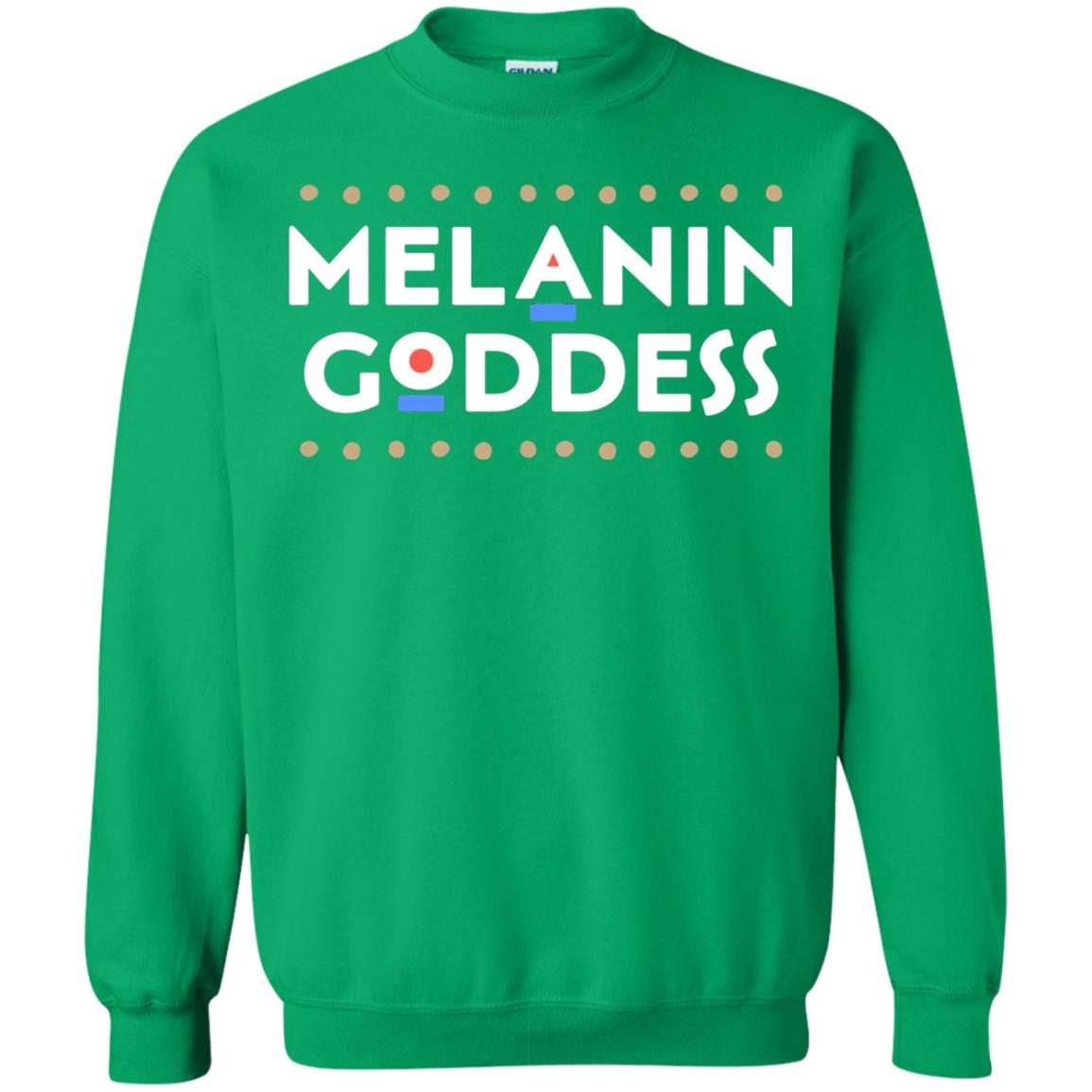 Melanin Goddess African T-shirt Black Girl Poppin_ Irish Green