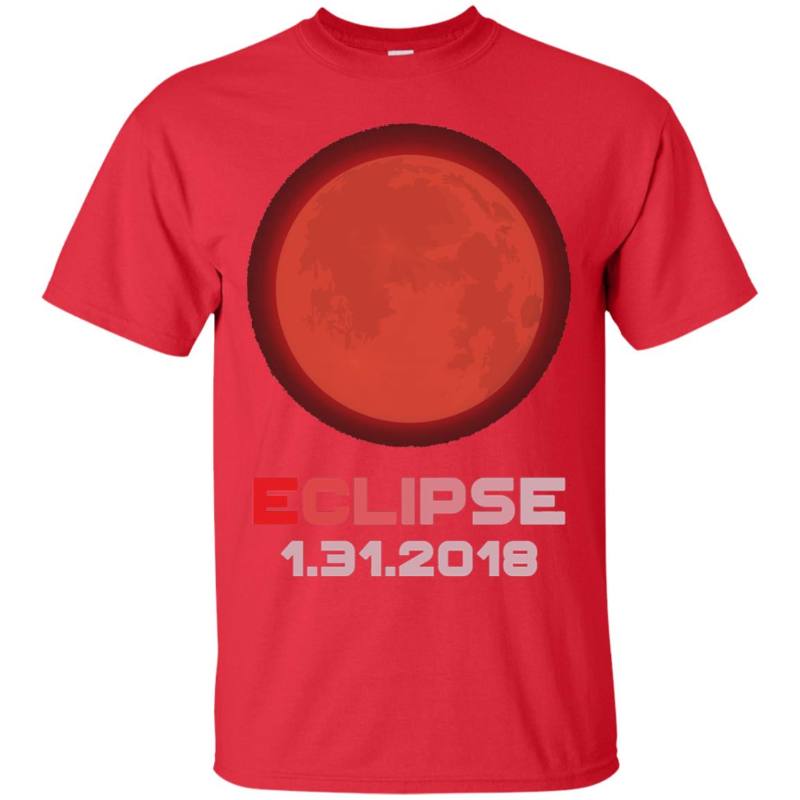 Eclipse January 31st 2018 Total Lunar Eclipse T-shirt Red