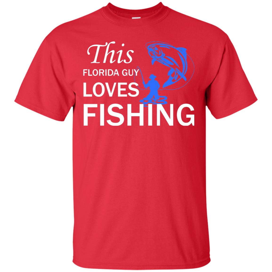 This Florida Guy Love Fishing Fisherman T-shirt Red