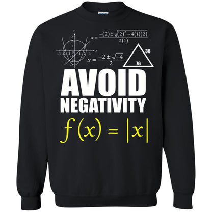 Avoid Negativity Math Teacher T-shirt Black