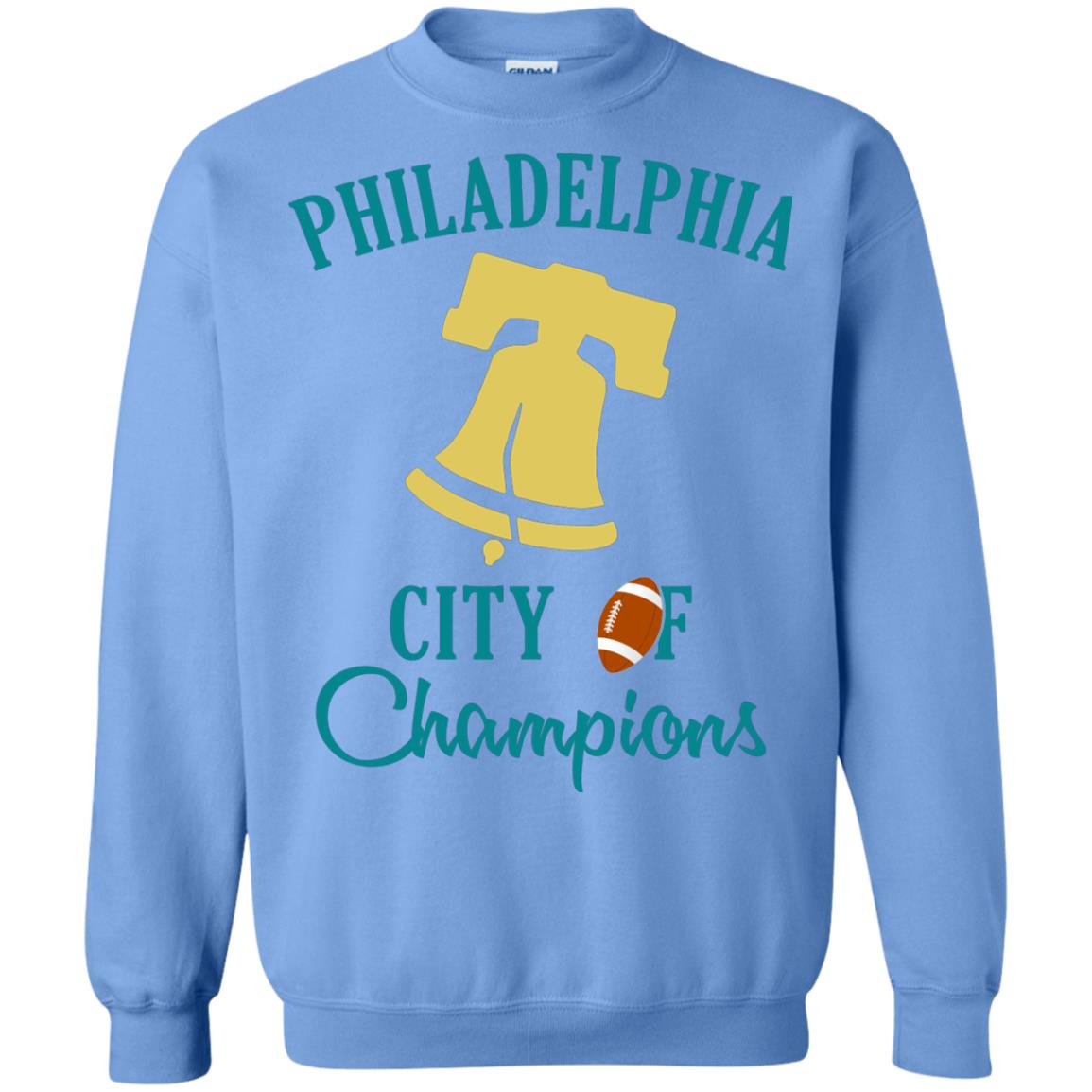 Football Lover T-shirt Philadelphia City Of Champion Carolina Blue