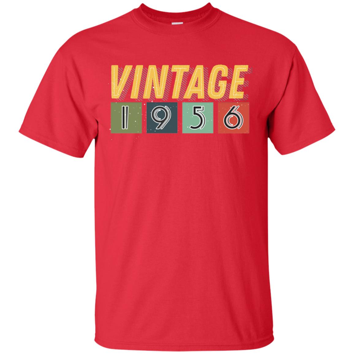 Vintage 1956 62th Birthday Gift Shirt For Mens Or Womens Red