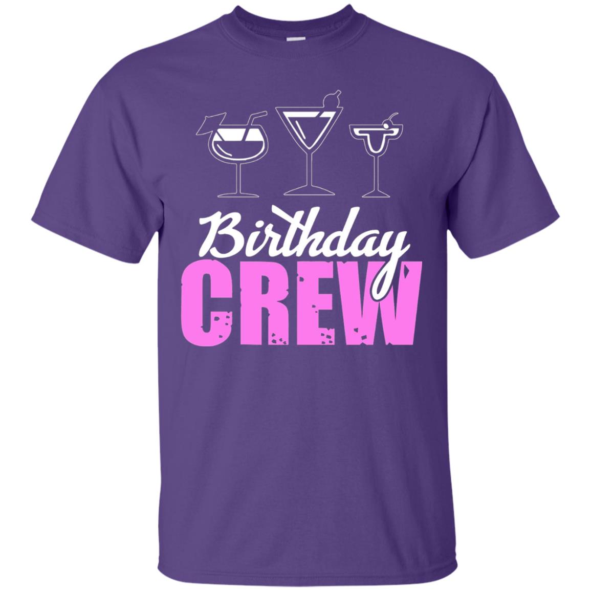 Birthday Crew Funny Girls Birthday Squad T-shirt Purple
