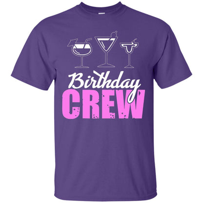 Birthday Crew Funny Girls Birthday Squad T-shirt Purple