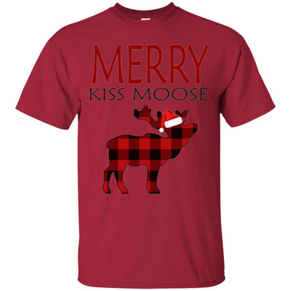 Christmas T-shirt Reindeer Plaid Moose Merry Kiss Moose Cardinal