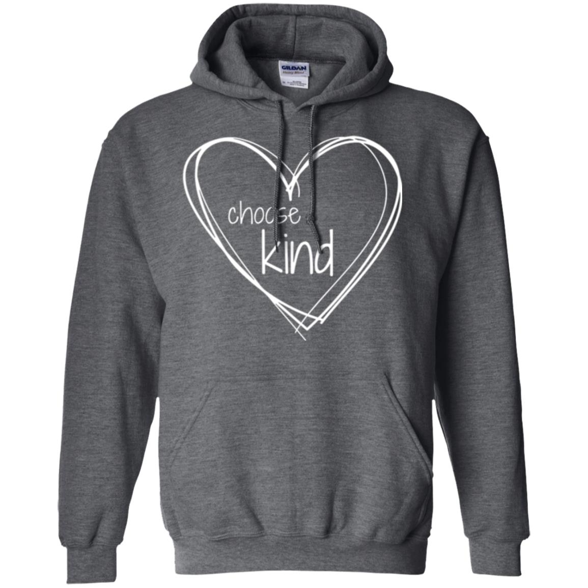 Anti-bullying T-shirt Choose Kind In White Heart Dark Heather