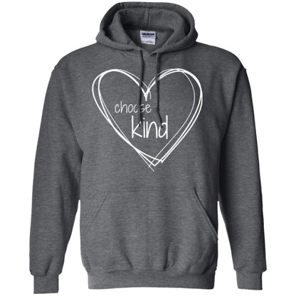 Anti-bullying T-shirt Choose Kind In White Heart Dark Heather