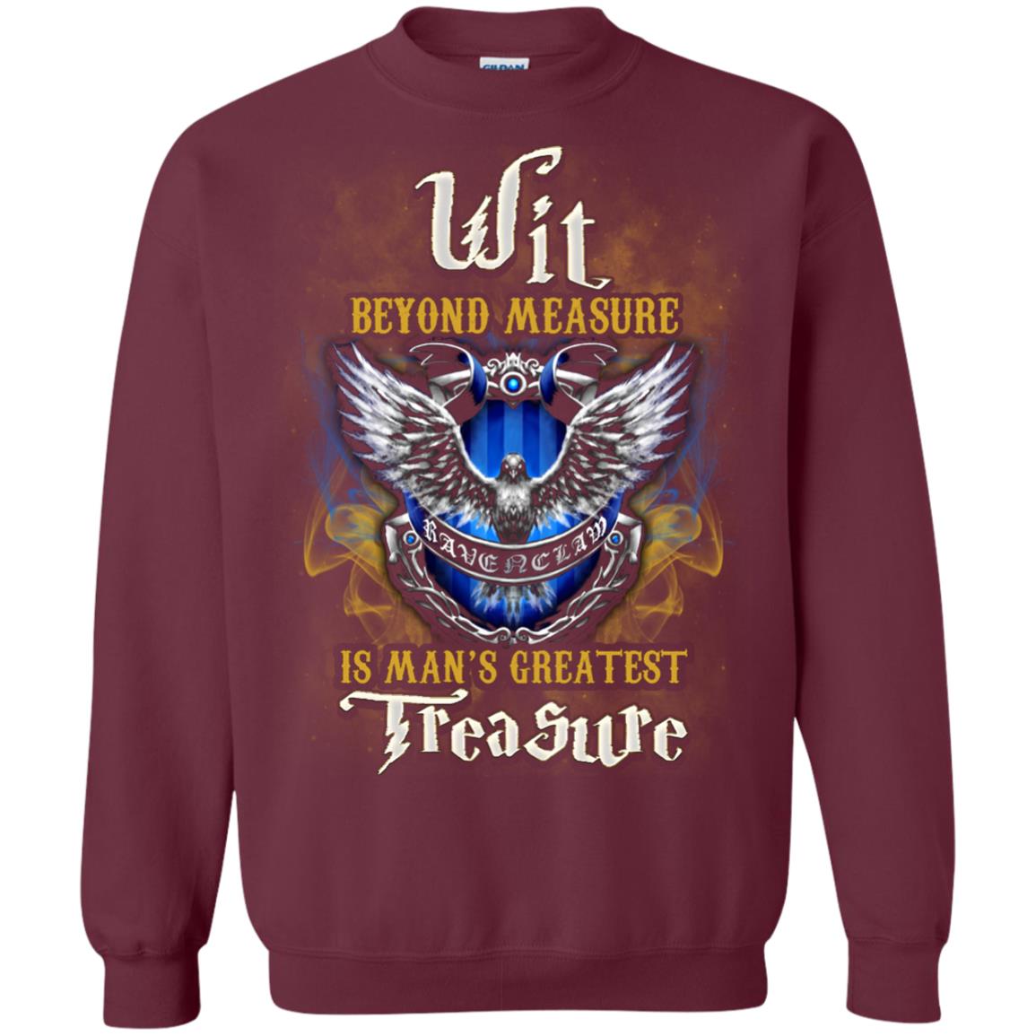 Wit Beyond Measure Is Man's Greatest Treasure Ravenclaw House Harry Potter Fan ShirtG180 Gildan Crewneck Pullover Sweatshirt 8 oz.