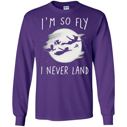 Film T-shirt Peter Pan So Fly Moon Silhouette Graphic Purple
