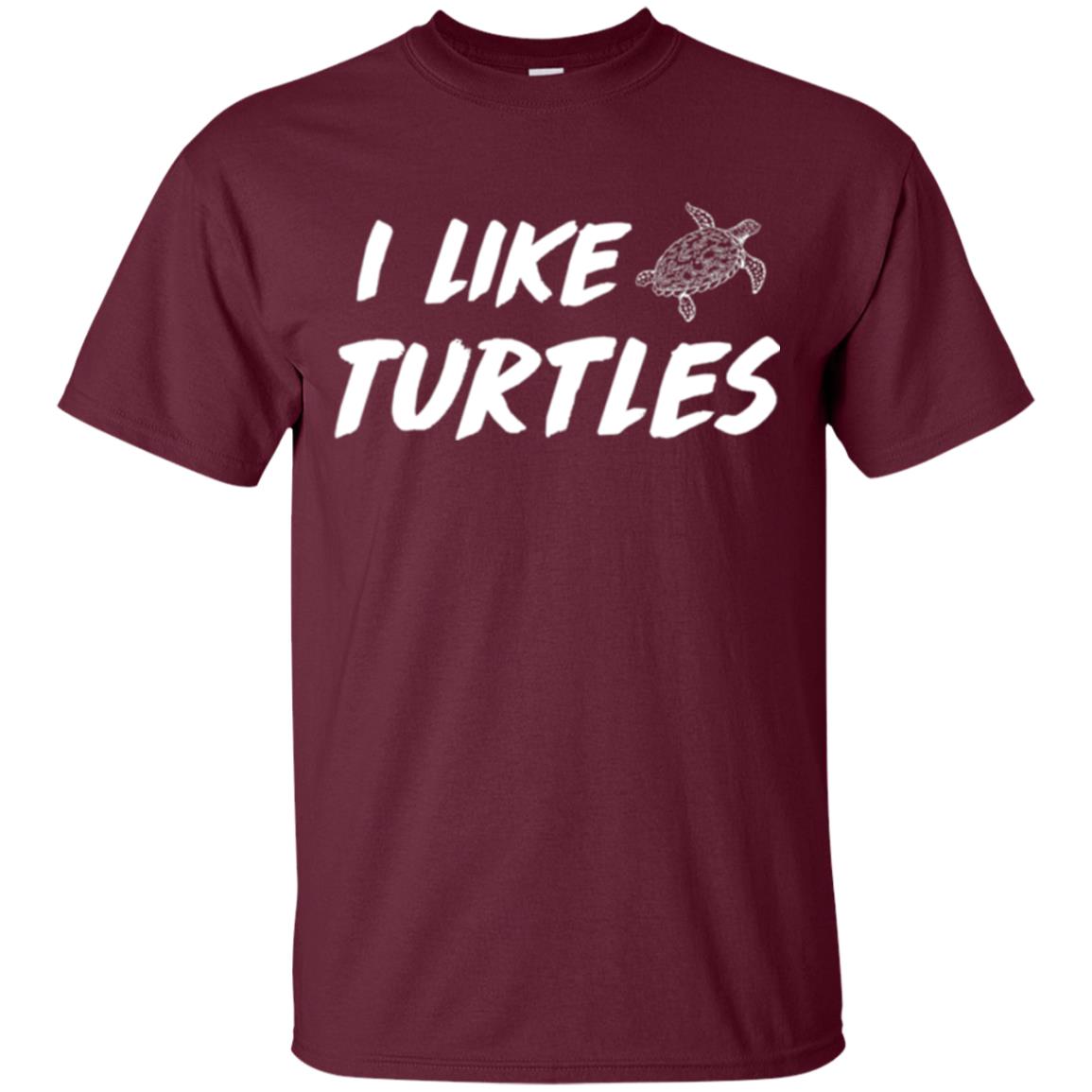 I Like Turtles T-shirt Maroon