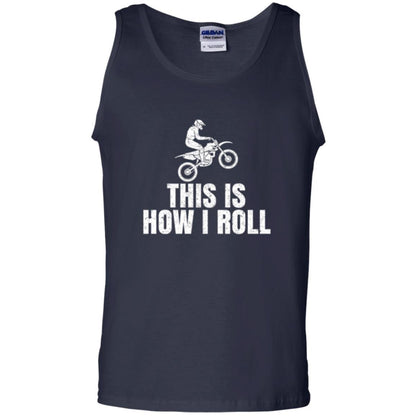 Dirt Bike Rider T-shirt This Is How I Roll Navy
