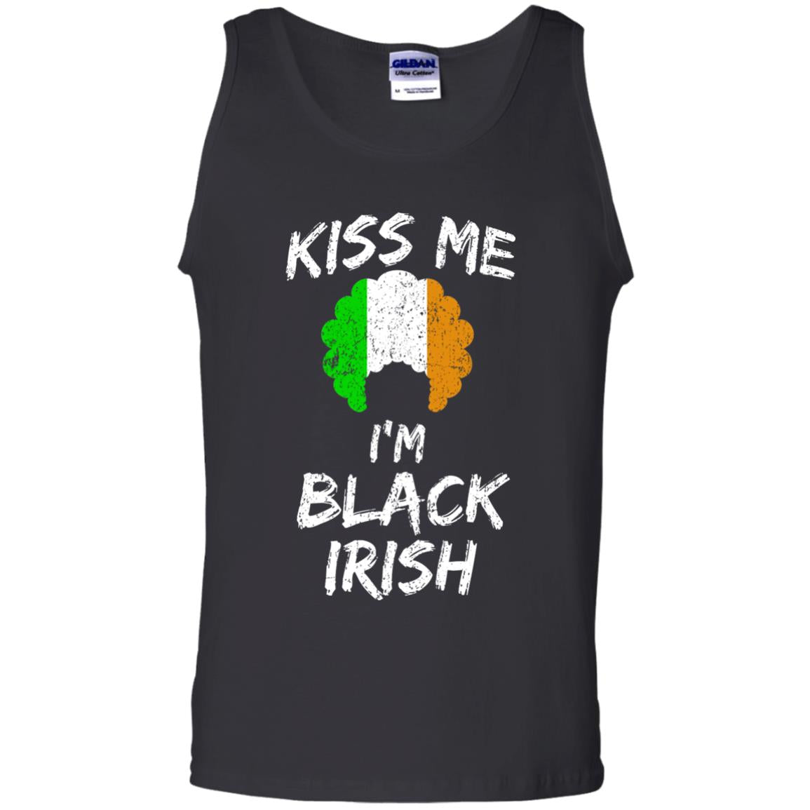 Kiss Me I_m Black Irish Funny St Patrick_s Day T-shirt Black