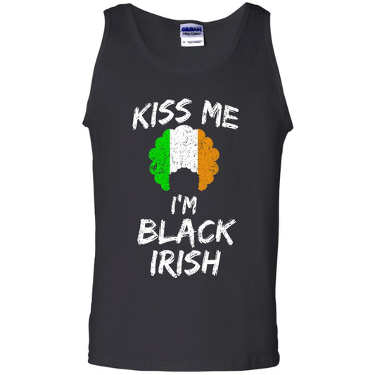 Kiss Me I_m Black Irish Funny St Patrick_s Day T-shirt Black
