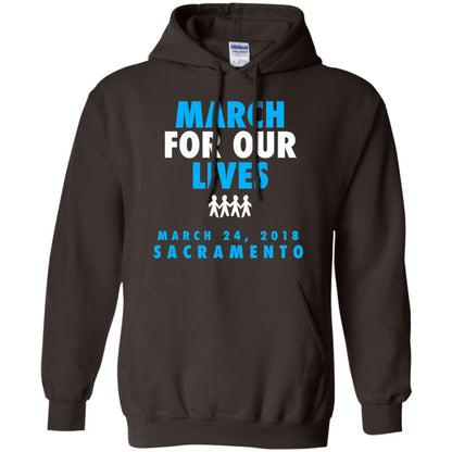March For Our Lives March 24 2018 Sacramento Anti Gun T-shirt Dark Chocolate