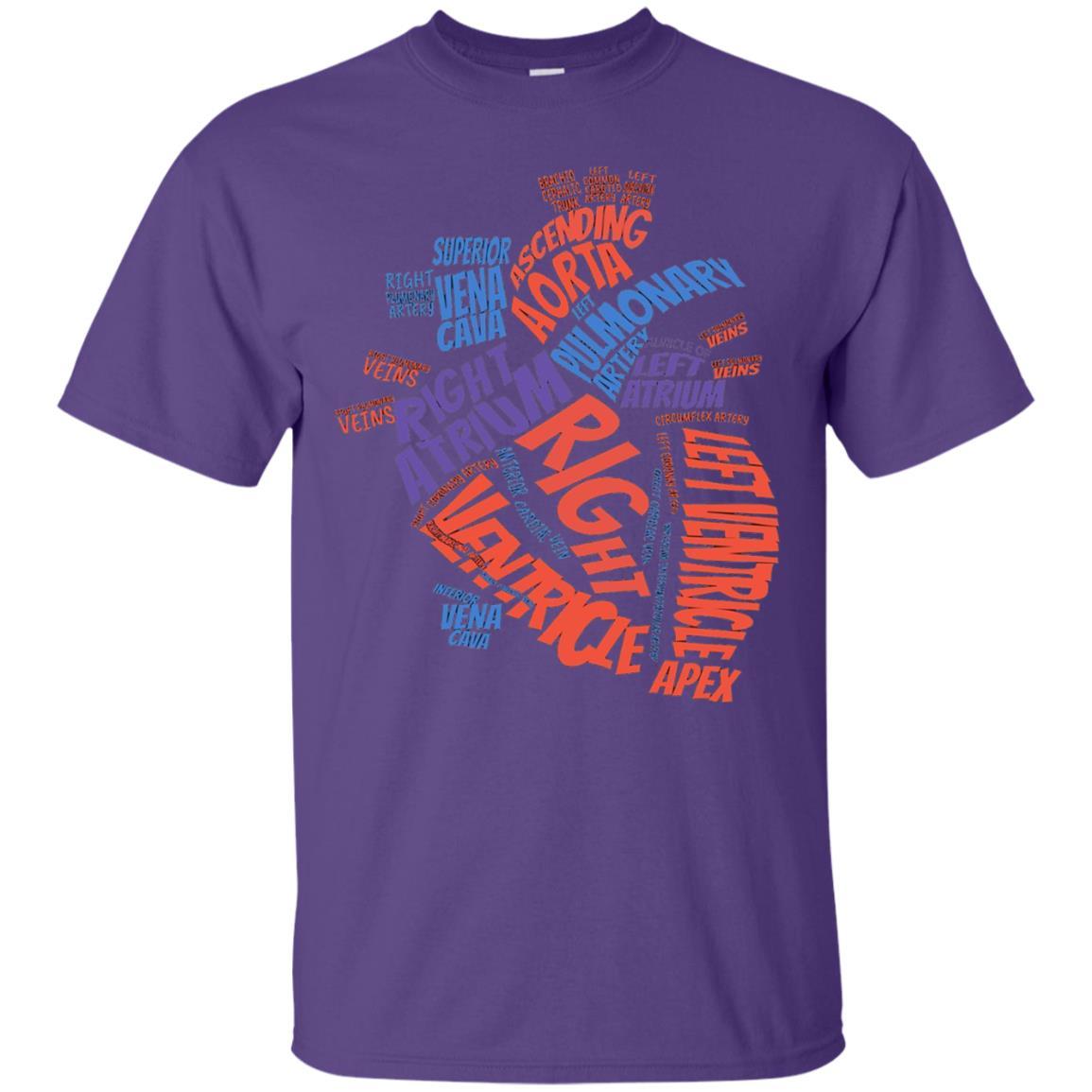Anatomical Heart T-shirt Purple