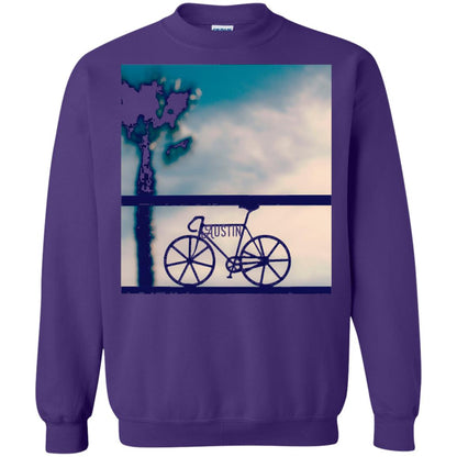 Biking In Austin T-shirt Purple