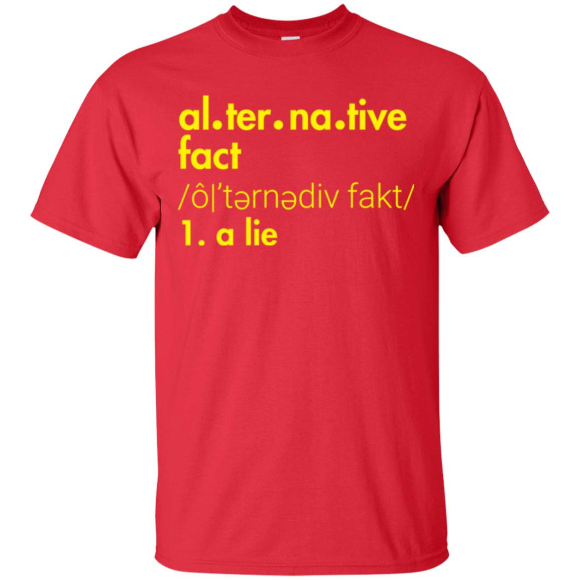 Music Lover T-shirt Al-ter-na-tive Fact A Lie Red