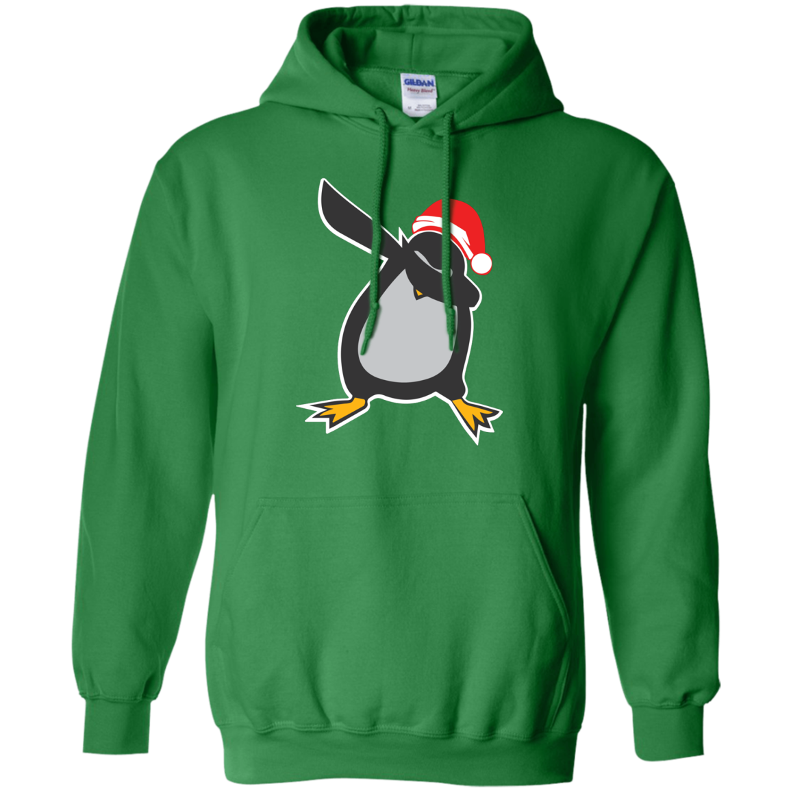 Christmas T-Shirt Dabbing Penguin Irish Green