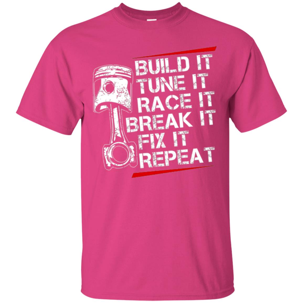 Racecar Steps T-shirt Build It Turn It Race It Heliconia
