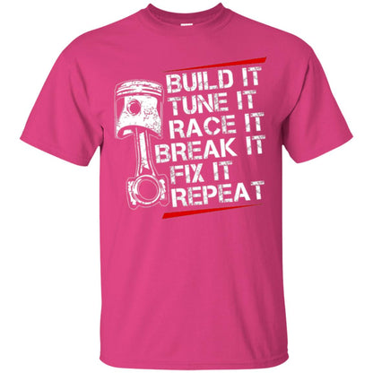Racecar Steps T-shirt Build It Turn It Race It Heliconia