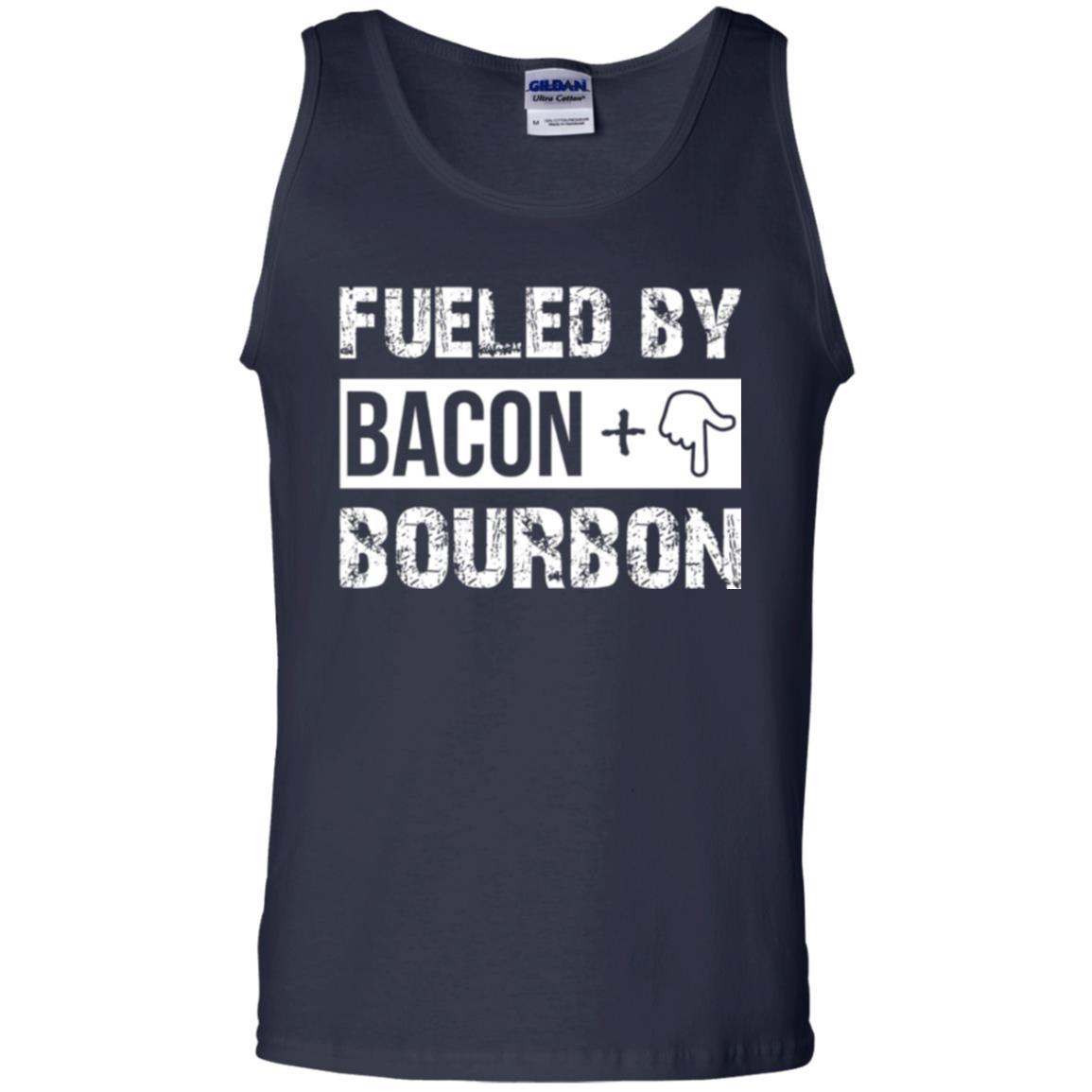 Whisky T-shirt Fueled By Bacon And Bourbon Navy