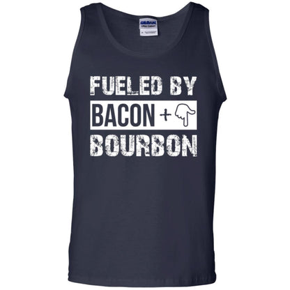 Whisky T-shirt Fueled By Bacon And Bourbon Navy