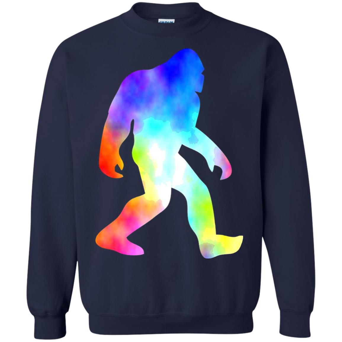 Bigfoot Sasquatch Neon T-shirt Navy