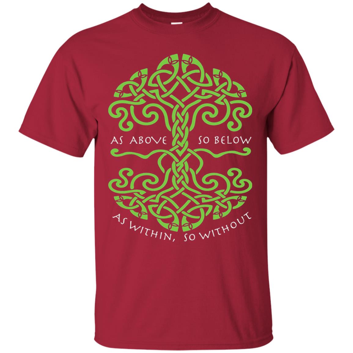 As Above So Below Wiccan Pagan Witche T-shirt Cardinal