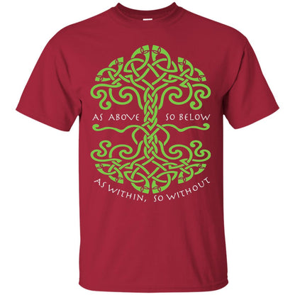 As Above So Below Wiccan Pagan Witche T-shirt Cardinal