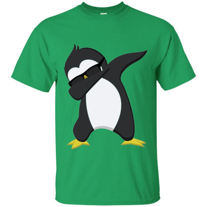 Chirstmas T-shirt Dabbing Penguin Irish Green