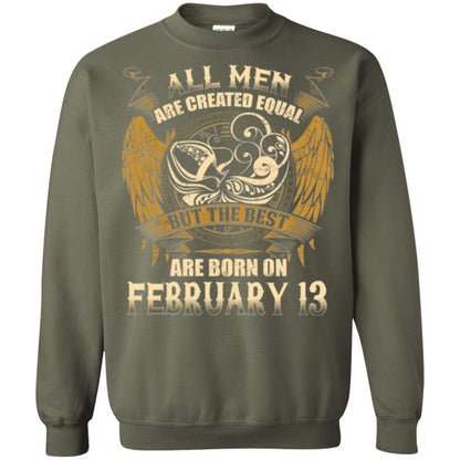 Aquarius T-shirt The Best Are Born On February 13 Military Green