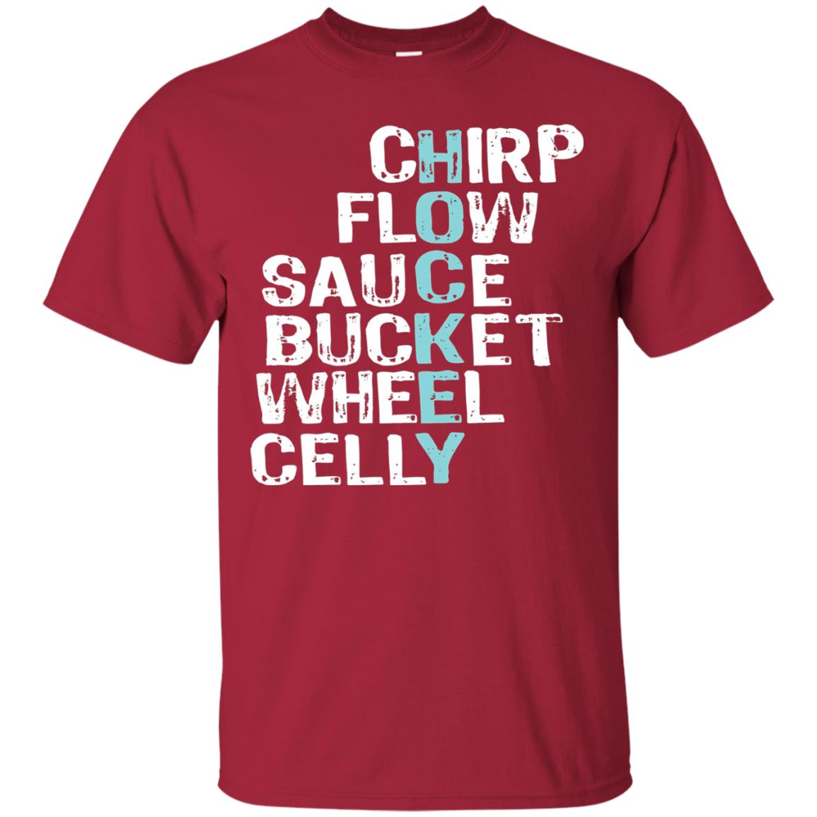 Eat Sleep Hockey Flow Celly Sauce Bucket Flow Wheel Shirt Cardinal