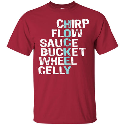 Eat Sleep Hockey Flow Celly Sauce Bucket Flow Wheel Shirt Cardinal